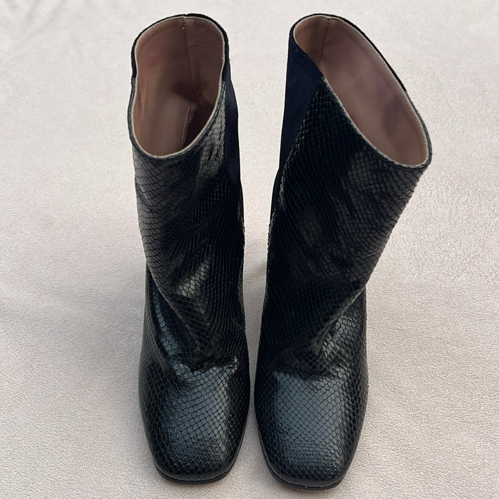 Day Birger et Mikkelsen Italy Leather Square Toe Block Heel Boots EU 40 US 9–9.5 - Picture 6 of 12